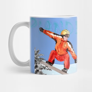 Skiing and snowboarding in Piandelagotti Mug